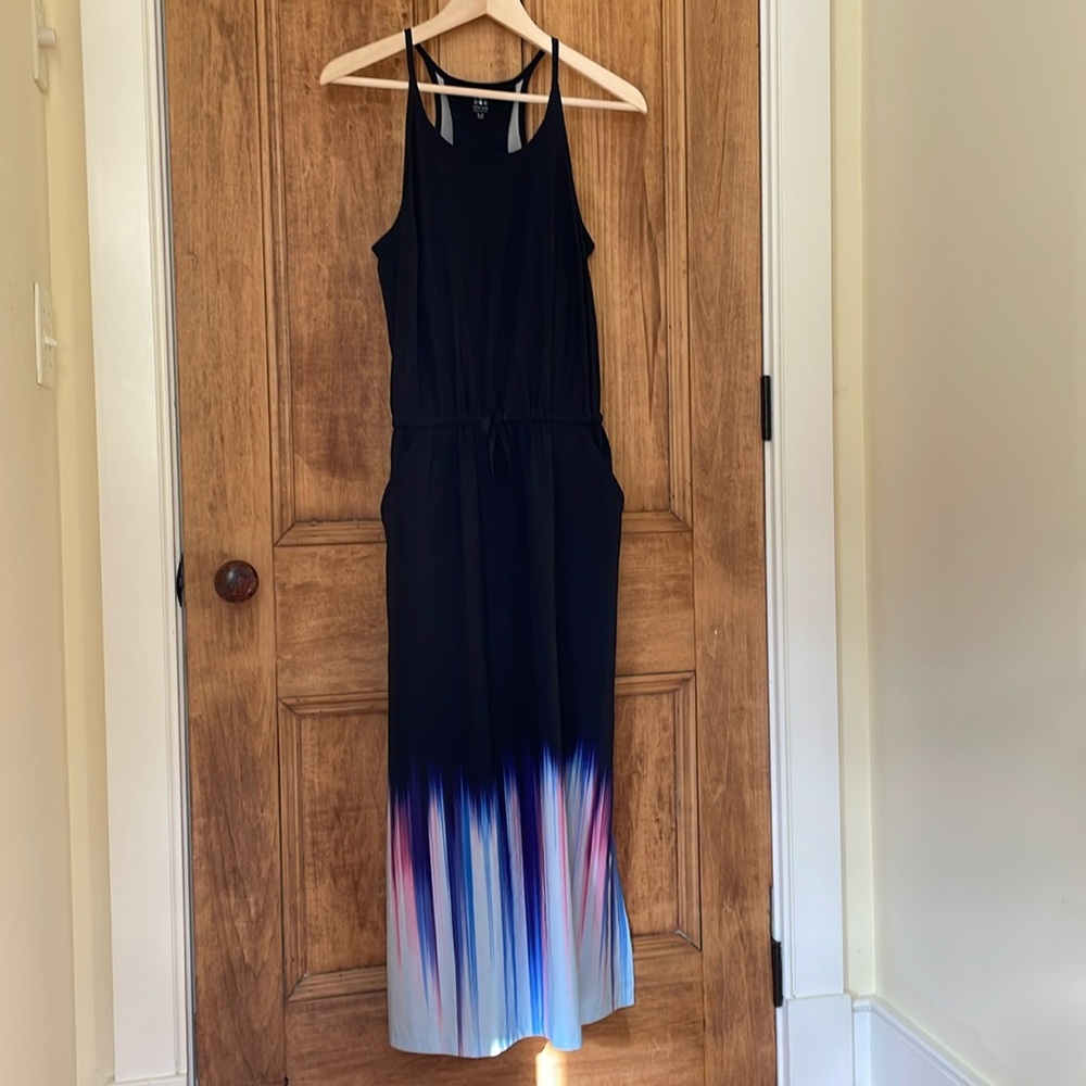 Black and Multicolor Maxi Dress